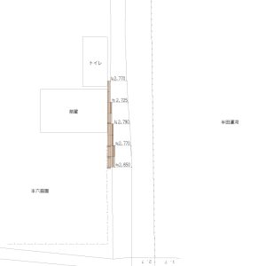 半田の運河床 その1&その2 設置道路の幅に合わせて運河床もその幅を変化させている